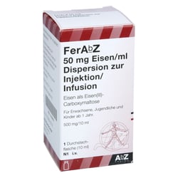 FERABZ 50 mg Eisen/ml Dispers.z.Inj.-/Inf.500mg