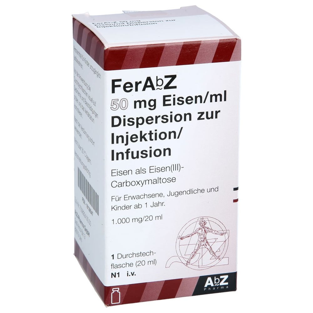 FERABZ 50 mg Eisen/ml Dispers.z.Inj.-/Inf.1000mg