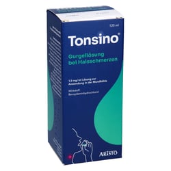 Tonsino Gurgellösung bei Halsschmerzen 1,5 mg/ml Lösung zur Anwendung in der Mundhöhle