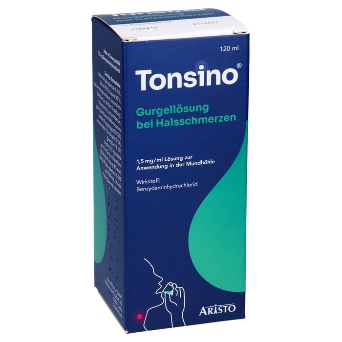 Tonsino Gurgellösung bei Halsschmerzen 1,5mg/ml Lösung zur Anwendung in der Mundhöhle