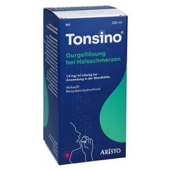 Tonsino Gurgellösung bei Halsschmerzen 1,5 mg/ml Lösung zur Anwendung in der Mundhöhle