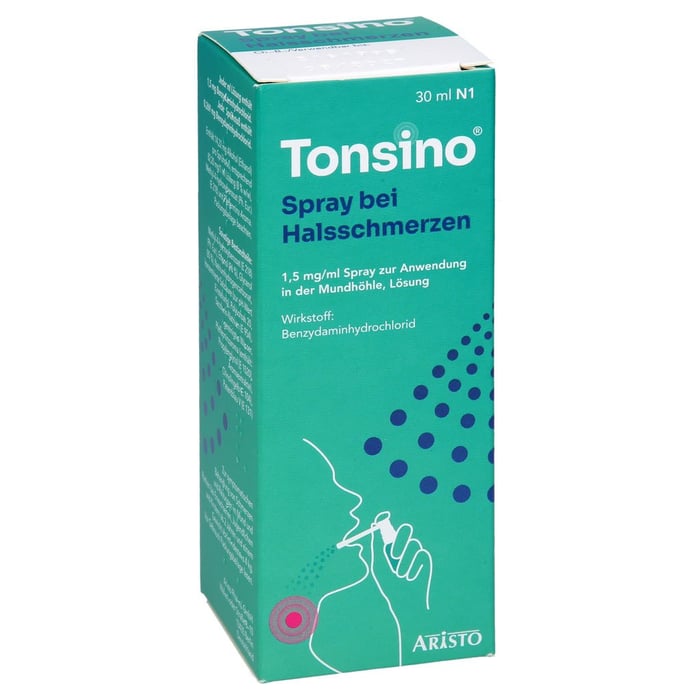 Tonsino Spray bei Halsschmerzen 1,5mg/ml Spray zur Anwendung in der Mundhöhle
