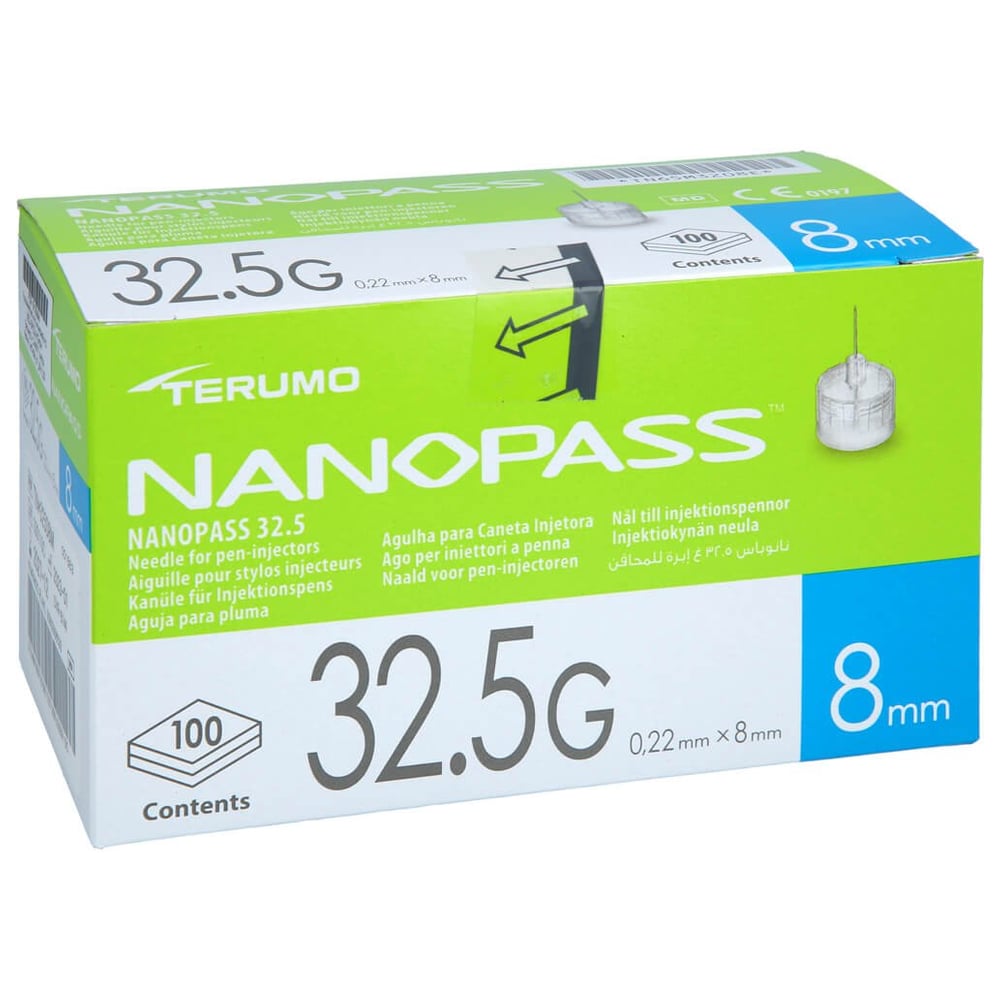 Terumo Nanopass 32,5 Pen Kanüle 0,22x8 mm