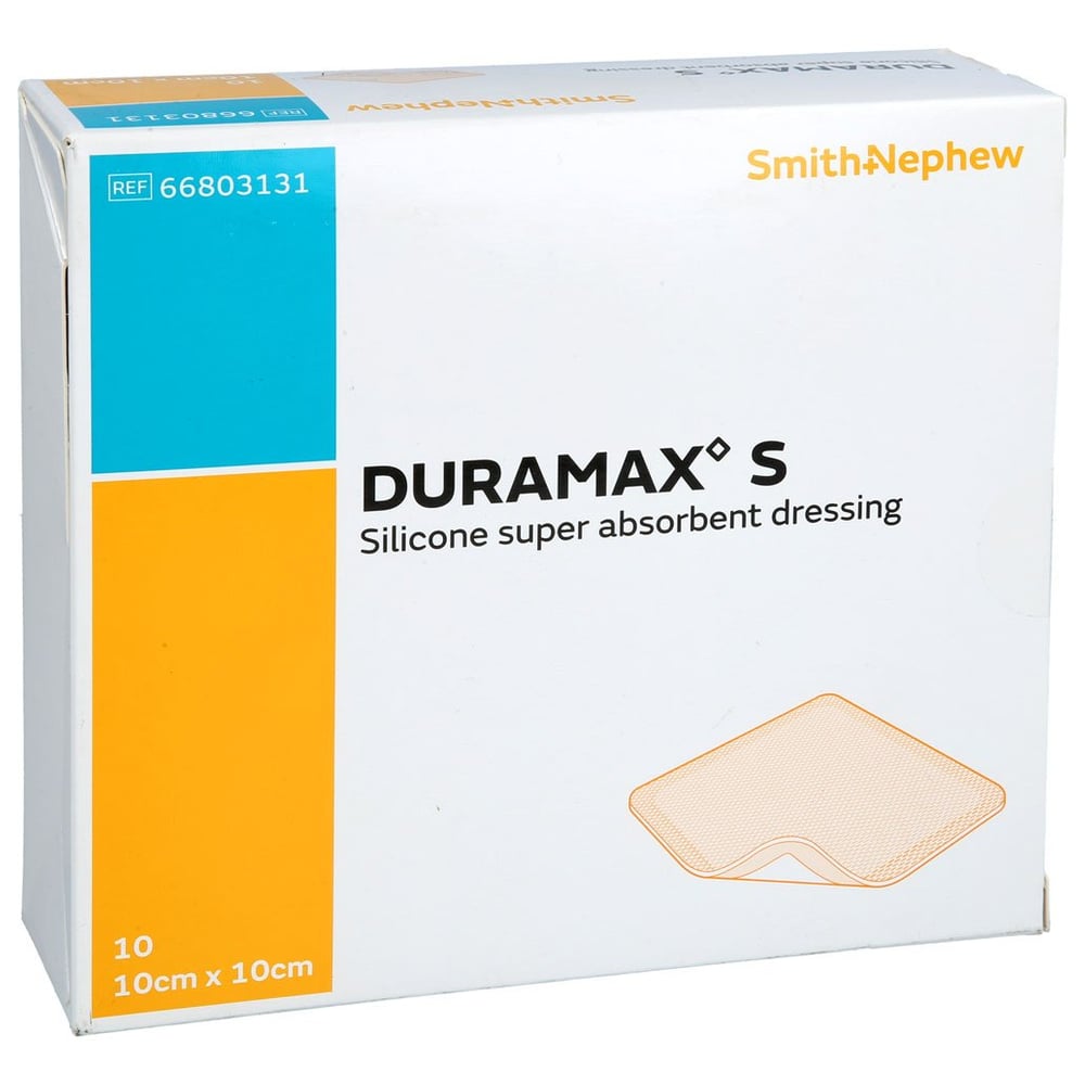 Duramax S 10x10 cm Superabsorber Silikonverband CC Pharma