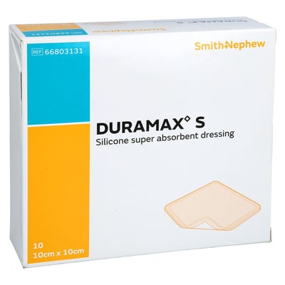 Duramax S 10x10 cm Superabsorber Silikonverband