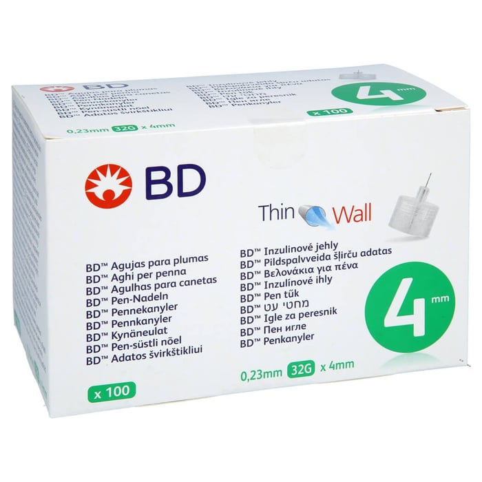 Bd Thin Wall Pen-Nadeln 0,23 32 Gx4 mm