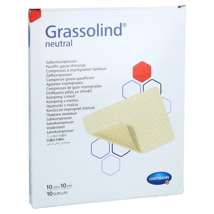Grassolind Salbenkompressen 10x10 cm steril