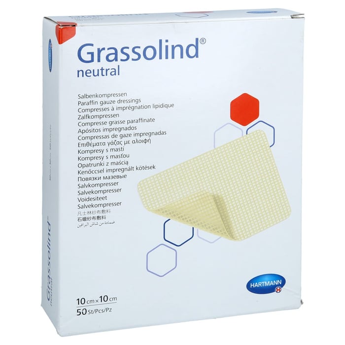 Grassolind Salbenkompressen 10x10 cm steril