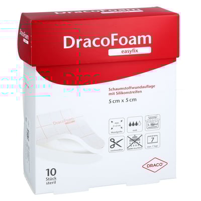 DRACOFOAM easyfix Schaumstoff Wundauflage 5x5 cm