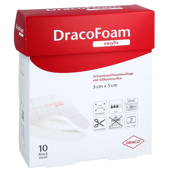 DRACOFOAM easyfix Schaumstoff Wundauflage 5x5 cm