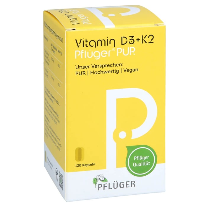 Vitamin D3+K2 Pflueger PUR 1.000 I.E. / 75 ug