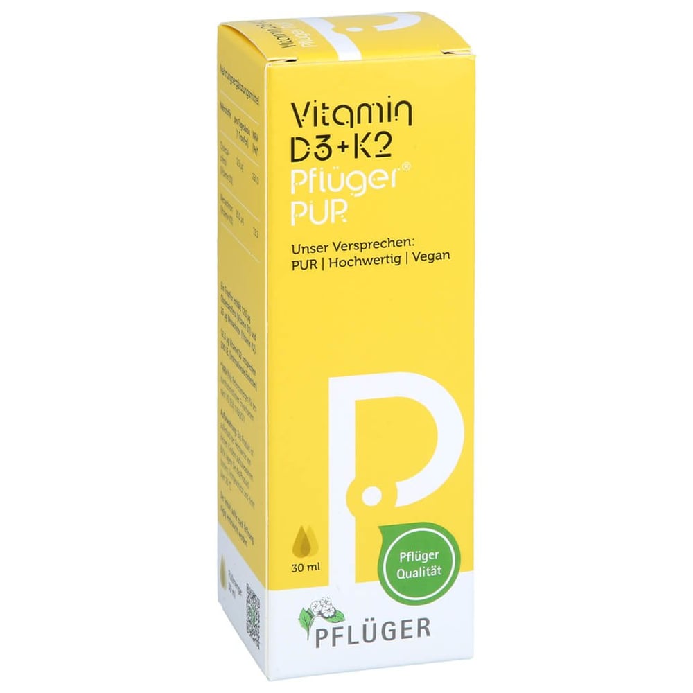 Vitamin D3+K2 Pflueger PUR 500 I.E. / 25 ug