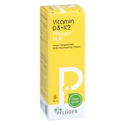 Vitamin D3+K2 Pflueger PUR 500 I.E. / 25 ug