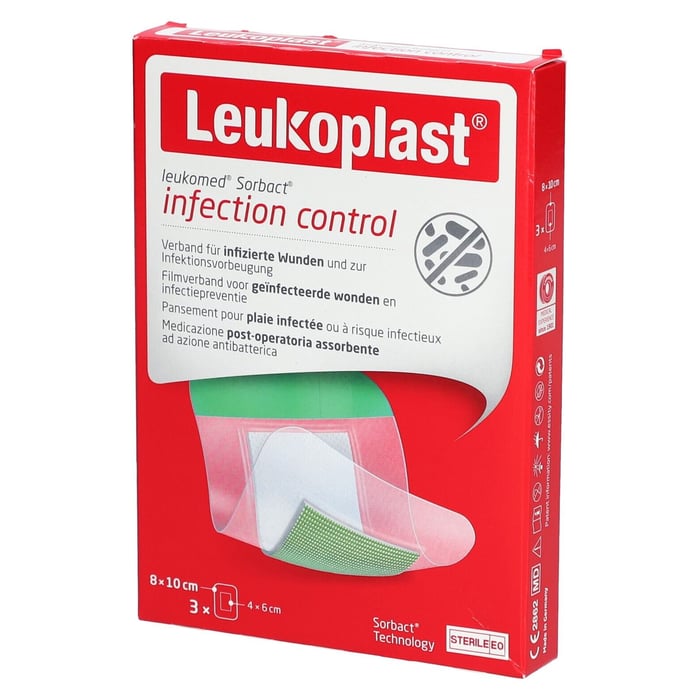 Leukoplast Leukomed Sorbact steril 8 x 10 cm