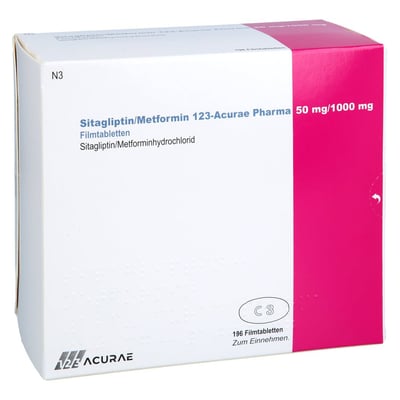 Sitagliptin/Metformin 123-Acurae Pharma 50 mg/1000 mg