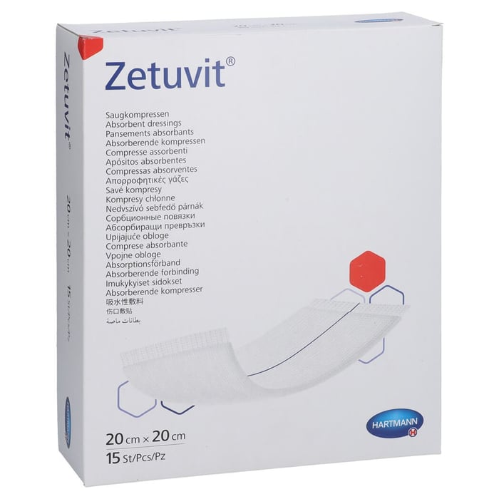 Zetuvit Saugkompressen steril 20x20 cm
