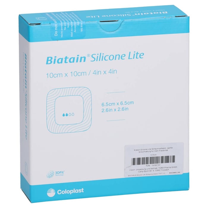Biatain Silicone Lite Schaumverband 10x10 cm