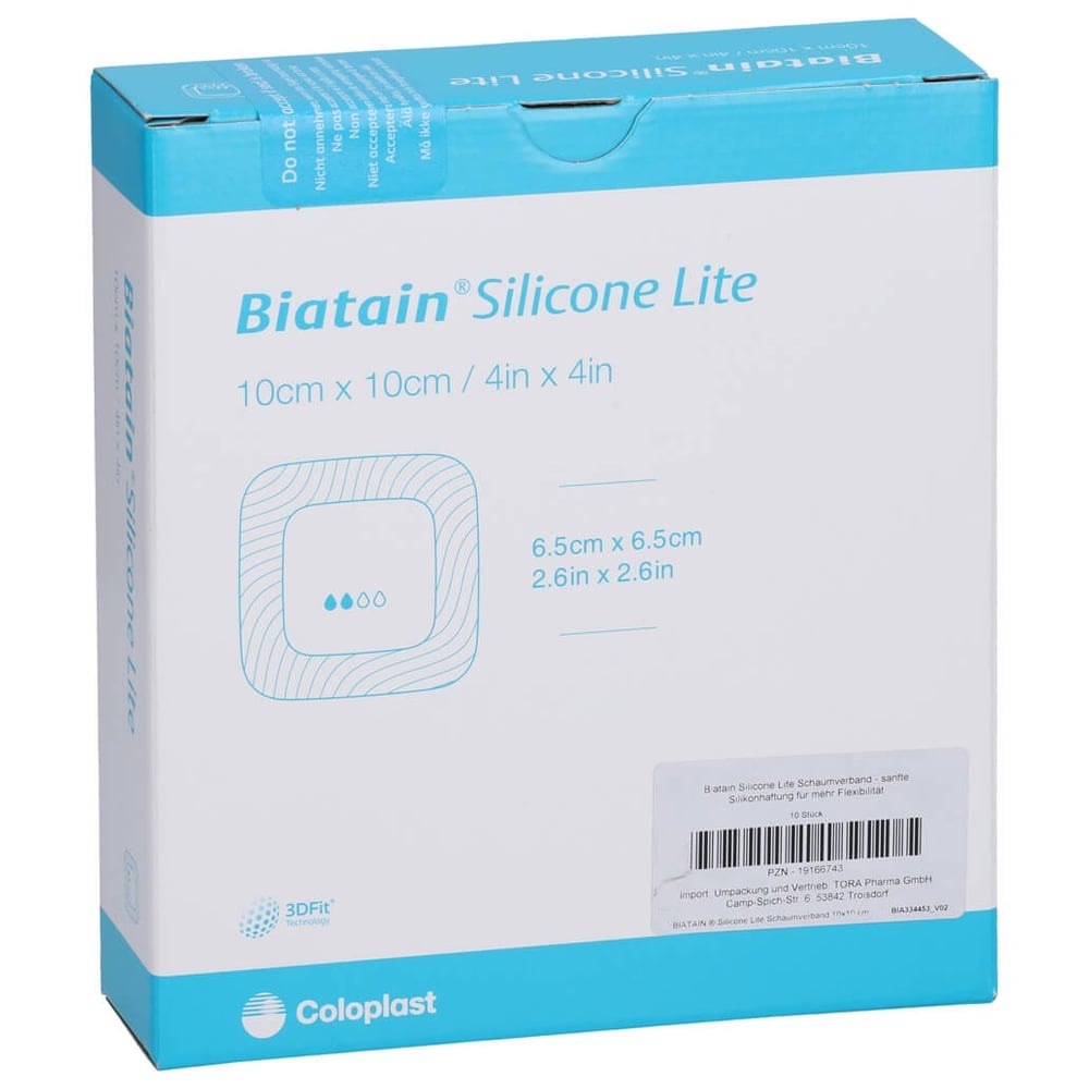 Biatain Silicone Lite Schaumverband 10x10 cm ToRa Pharma