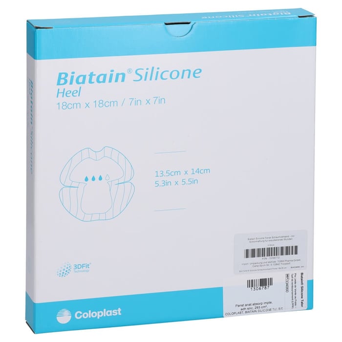 Biatain Silicone Schaumverband Ferse 18x18 cm