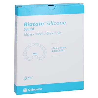 Biatain Silicone Schaumverband Sakrum klein 15x19 cm Tora Pharma Produktbild 1