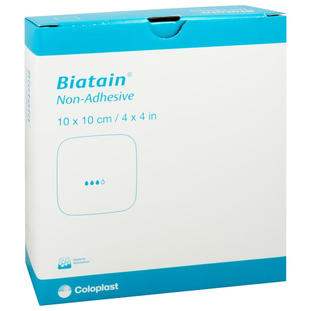 Biatain Schaumverband 10x10 cm nicht haftend