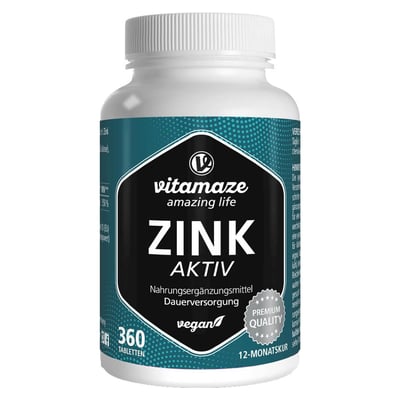 Zink Aktiv 25 mg hochdosiert vegan