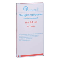 Saugkompresse steril FESMED 10x20 cm