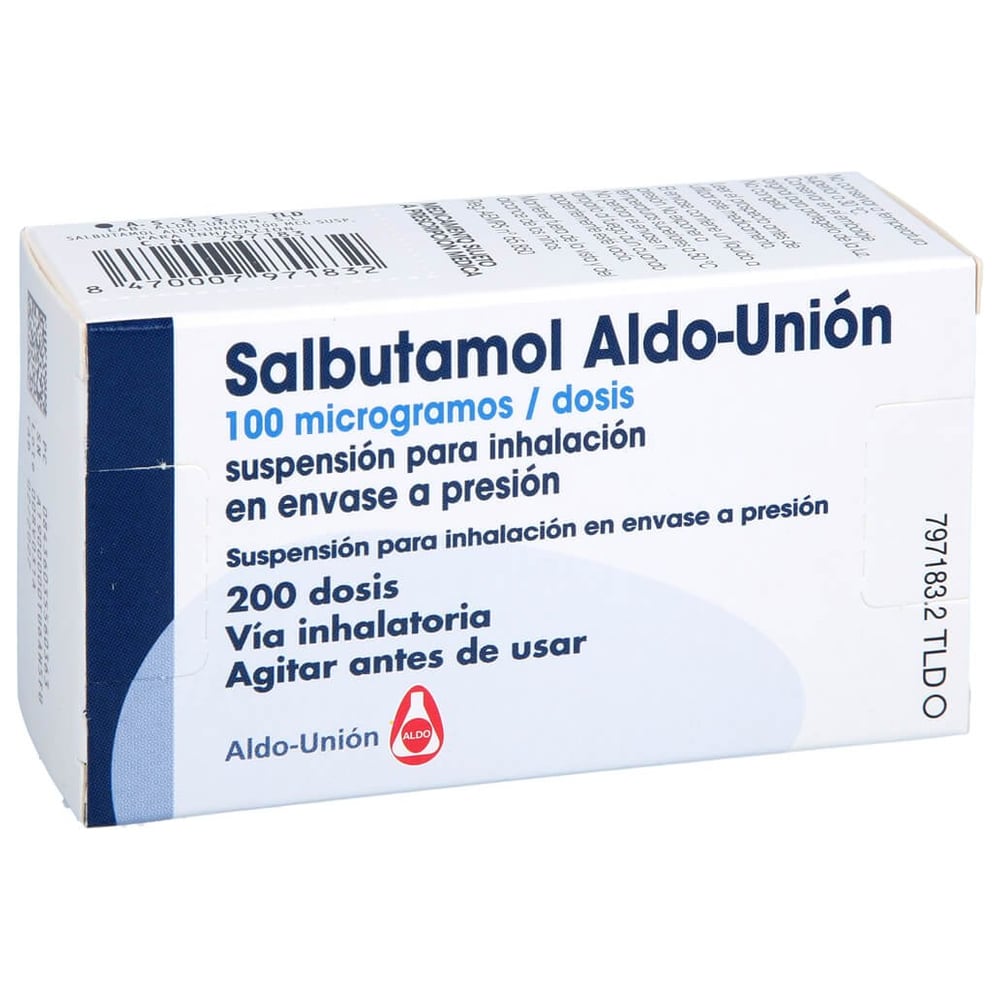 Salbutamol Aldo-Union 100 Mikrogramm/Sprühstoß Spanien