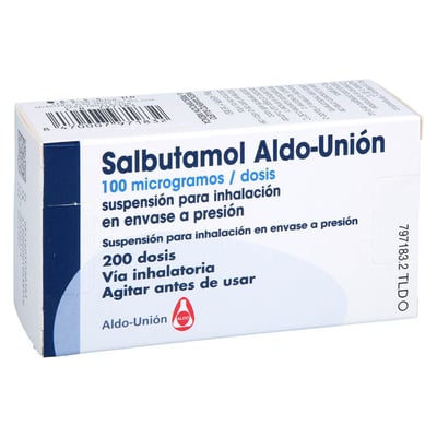 Salbutamol Aldo-Union 100 Mikrogramm/Sprühstoß Spanien