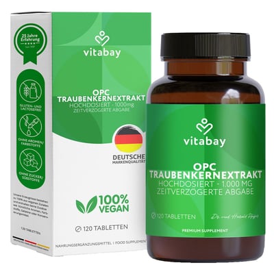 Opc Traubenkernextrakt 1000 mg hochdos.+vegan Tab.