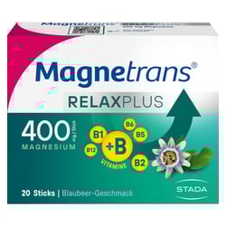MAGNETRANS Relax+ 400 mg Granulat Sticks Blaubeere