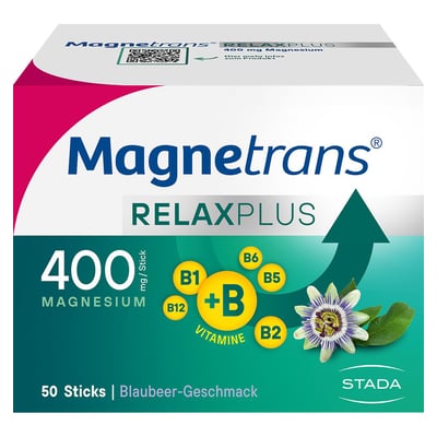 MAGNETRANS Relax+ 400 mg Granulat Sticks Blaubeere