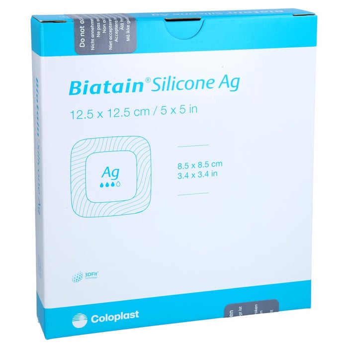 Biatain Silicone Ag Schaumverband 12,5x12,5 cm
