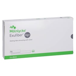 Exufiber Ag+ 2x45 cm gelbild.Faserverb.m.Silber