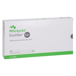 Exufiber Ag+ 2x45 cm gelbild.Faserverb.m.Silber