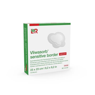 VLIWASORB sensitive bor.sacr.23x23cm superab.Wundv