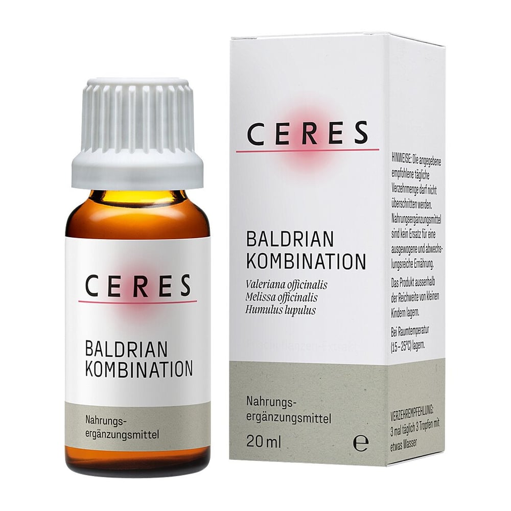 Ceres Baldrian Valeriana Kombination Tropfen