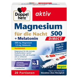 DOPPELHERZ Mag.500 für die Nacht+Melatonin DIRECT