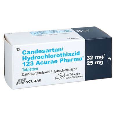Candesartan/Hydrochlorothiazid 123 Acurae Pharma 32 mg/25 mg Produktbild 1