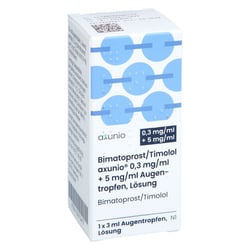 Bimatoprost/Timolol axunio 0,3 mg/ml + 5 mg/ml