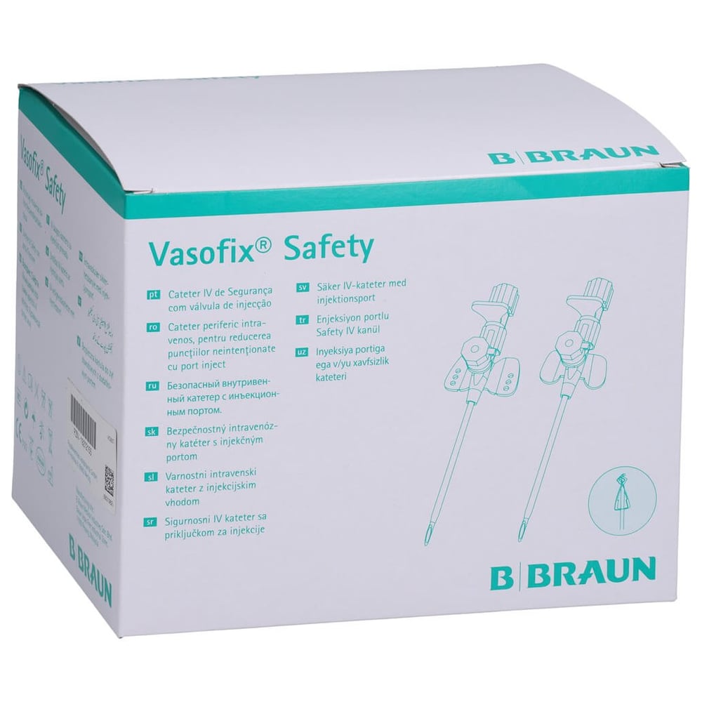 Vasofix Safety Kanüle 22 G 0.9x25 mm PUR blau