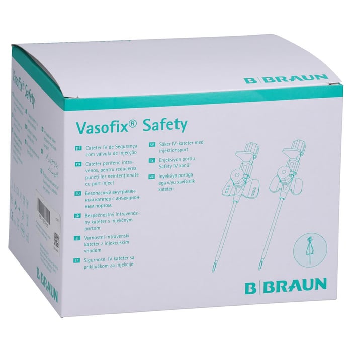 Vasofix Safety Kanüle 22 G 0.9x25 mm PUR blau