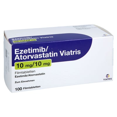 Ezetimib/Atorvastatin Viatris 10 mg/10 mg Produktbild 1