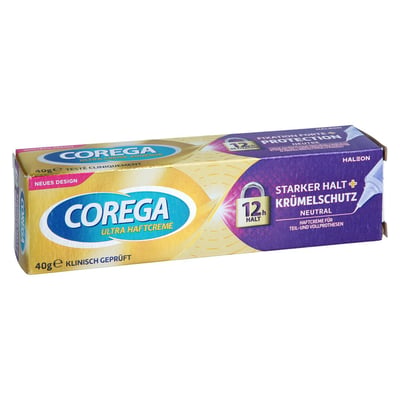 COREGA ultra Haftcreme starker Halt+Krümelschutz Produktbild 1