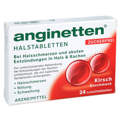 Anginetten Halstabletten zuckerfrei Kirschgeschmack Produktbild 1