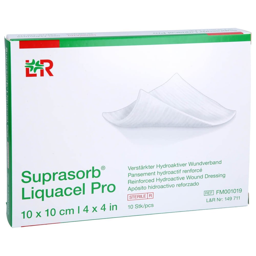 Suprasorb Liquacel Pro 10x10 cm Kompressen