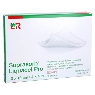 Suprasorb Liquacel Pro 10x10 cm Kompressen