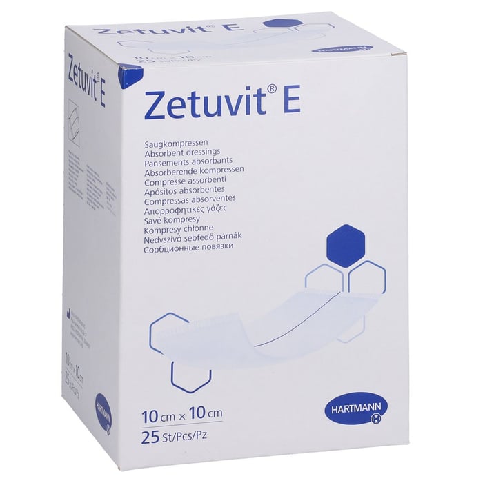 Zetuvit E Saugkompressen steril 10x10 cm