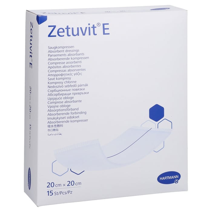 Zetuvit E Saugkompressen steril 20x20 cm