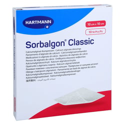 Sorbalgon Classic 10x10 cm Calciumalginat-Kompresse Kohlpharma